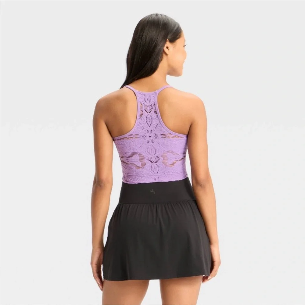 Women's Lace Support Tank Top - JoyLab™ Purple new 🆕 - Picture 2 of 8